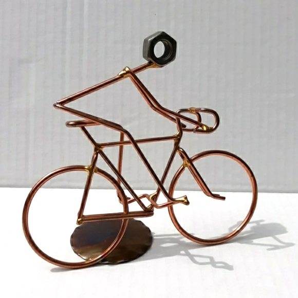 ROCK CREEK METAL CRAFT HANDMADE BICYCLIST - Picture 3 of 9